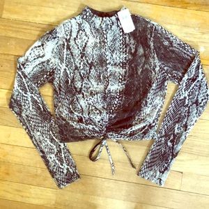 Windsor-Sheer Snake Print Top